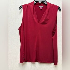 Vince Camuto Deep Red Sleeveless Blouse